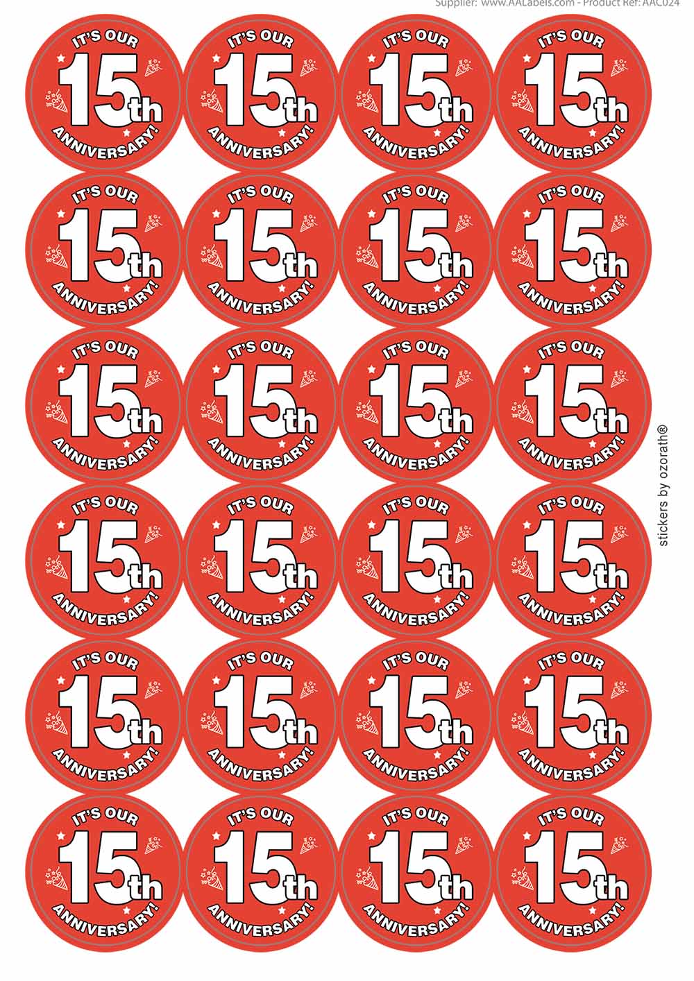 A picture of an A4 sheet of matte paper stickers