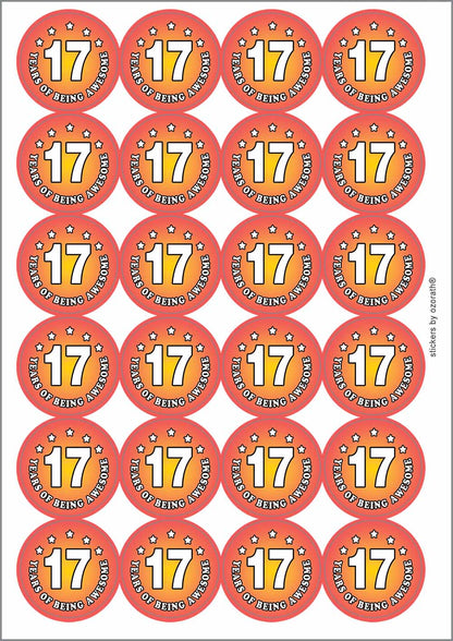 A picture of an A4 sheet of matte paper stickers