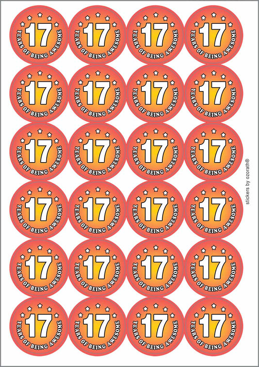 A picture of an A4 sheet of matte paper stickers