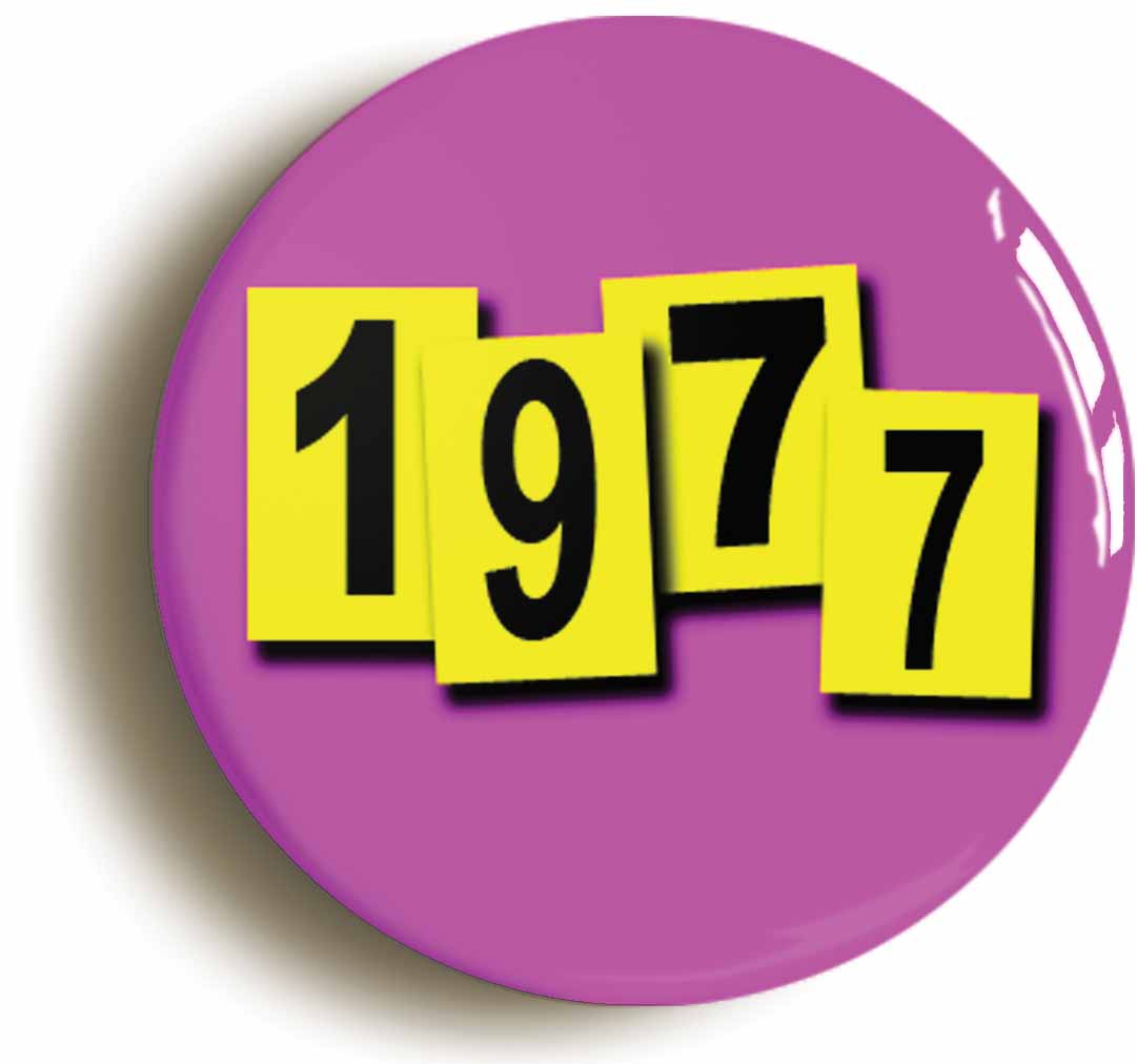 A picture of the front of the product, titled 1977 Punk Button Pin Badge