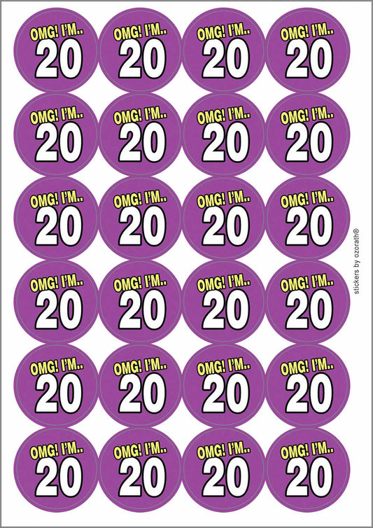 A picture of an A4 sheet of matte paper stickers