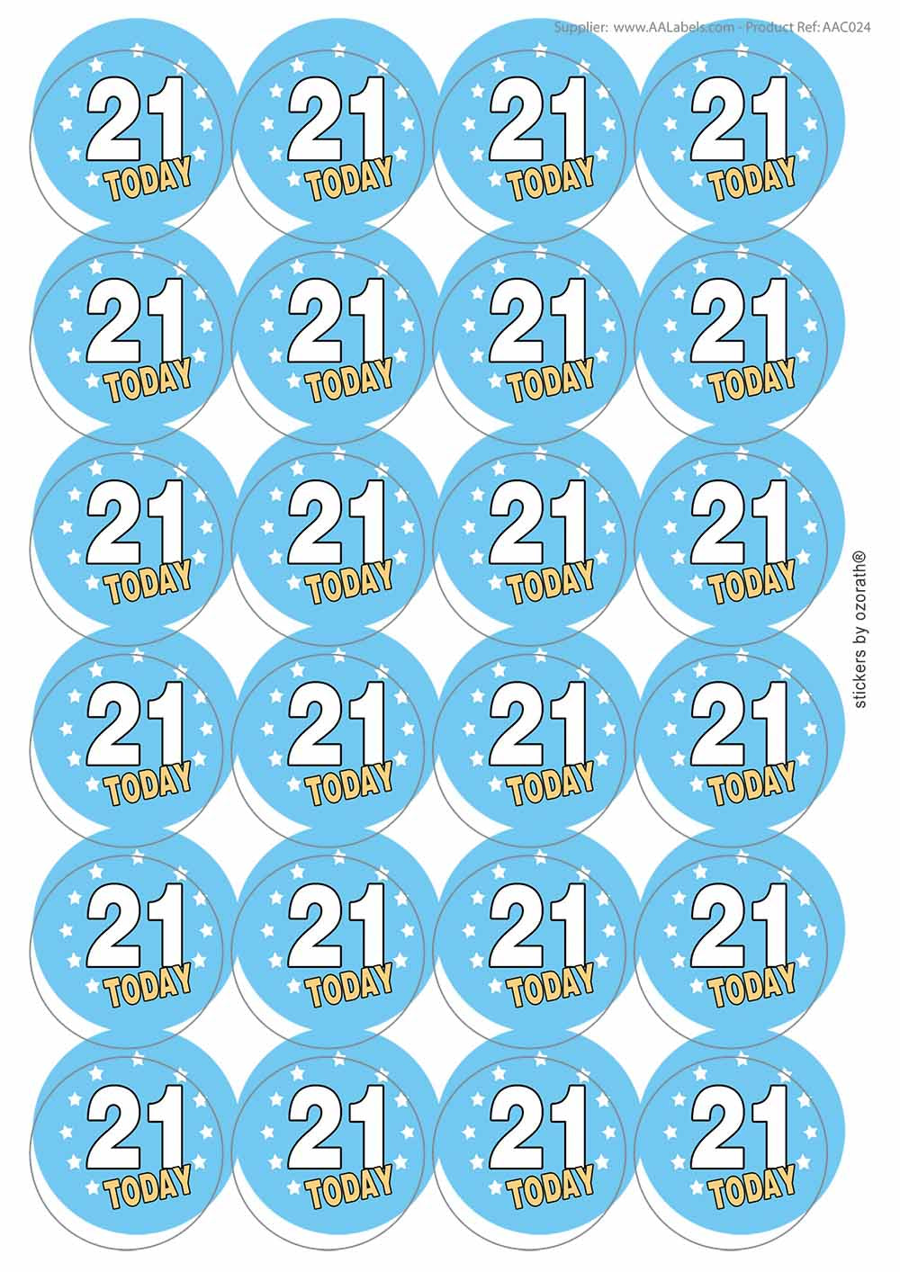 A picture of an A4 sheet of matte paper stickers