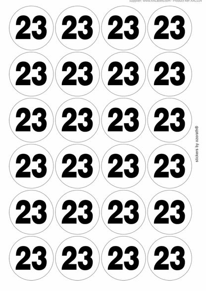 A picture of an A4 sheet of matte paper stickers