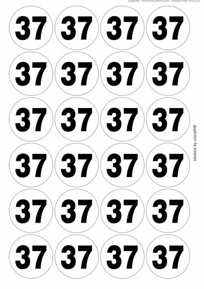A picture of an A4 sheet of matte paper stickers