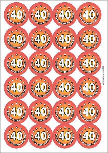 A picture of an A4 sheet of matte paper stickers