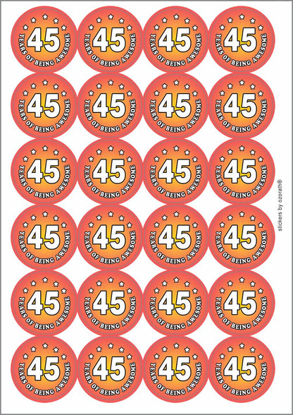A picture of an A4 sheet of matte paper stickers