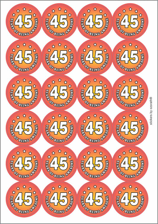 A picture of an A4 sheet of matte paper stickers