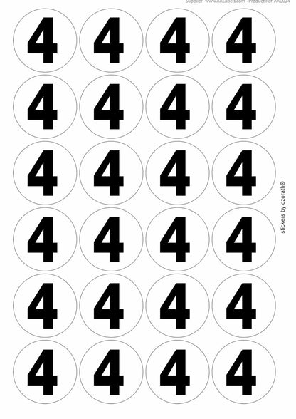 A picture of an A4 sheet of matte paper stickers