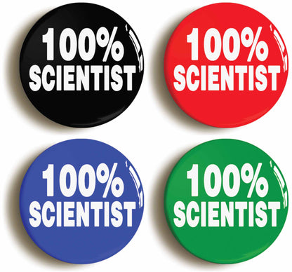 A picture of a set of four badges