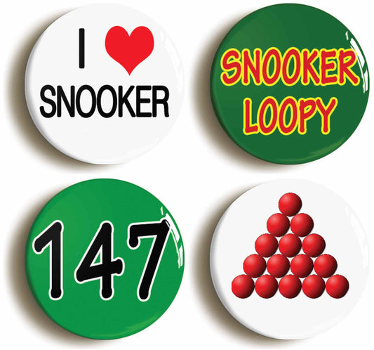 A picture of a set of four badges