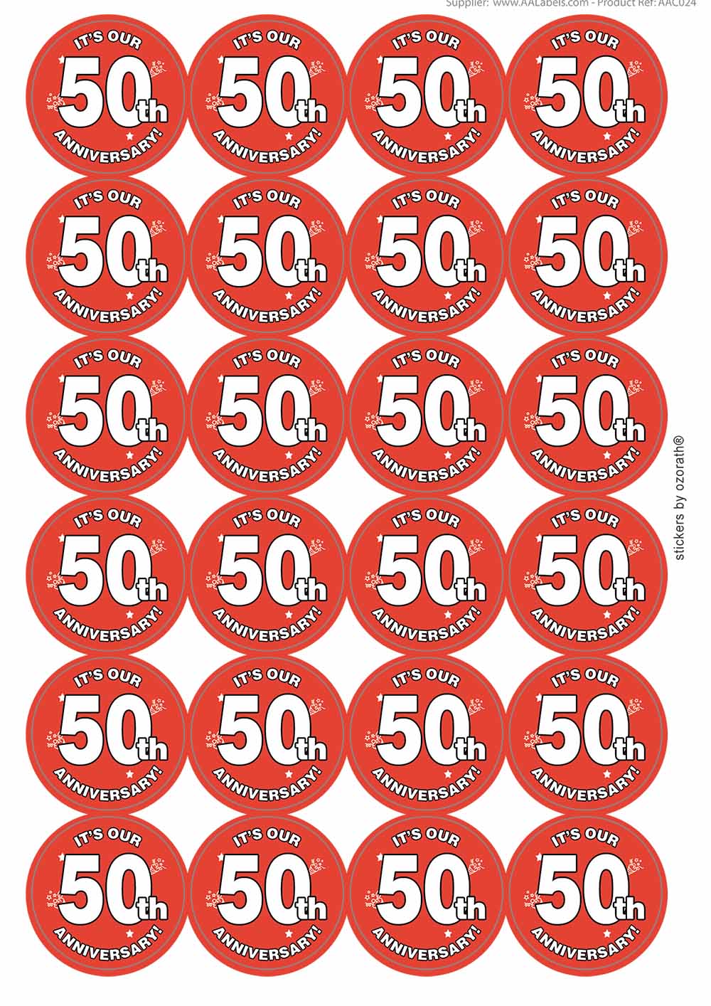 A picture of an A4 sheet of matte paper stickers