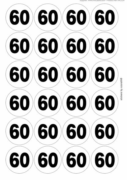 A picture of an A4 sheet of matte paper stickers