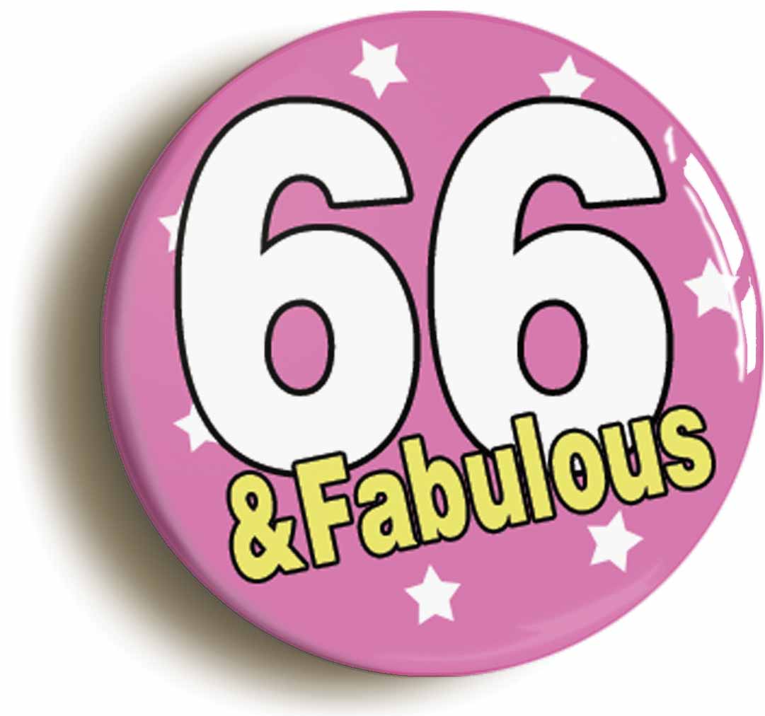 A picture of the front of the product, titled Seventy One And Fabulous Seventy First 71st Birthday Button Pin Badge