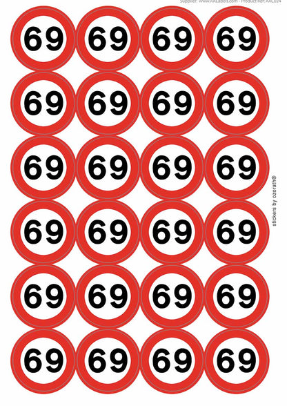 A picture of an A4 sheet of matte paper stickers