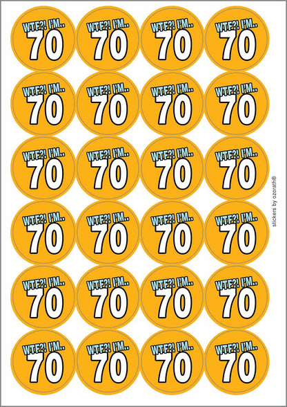 A picture of an A4 sheet of matte paper stickers