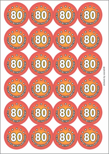 A picture of an A4 sheet of matte paper stickers