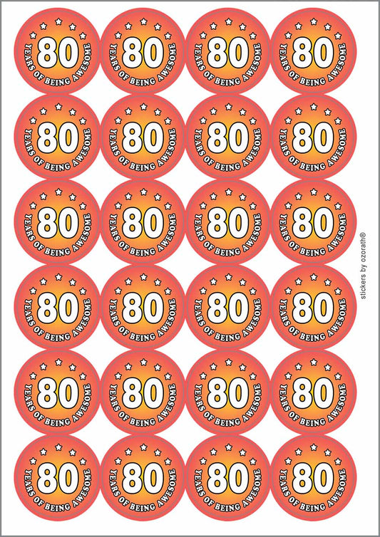 A picture of an A4 sheet of matte paper stickers