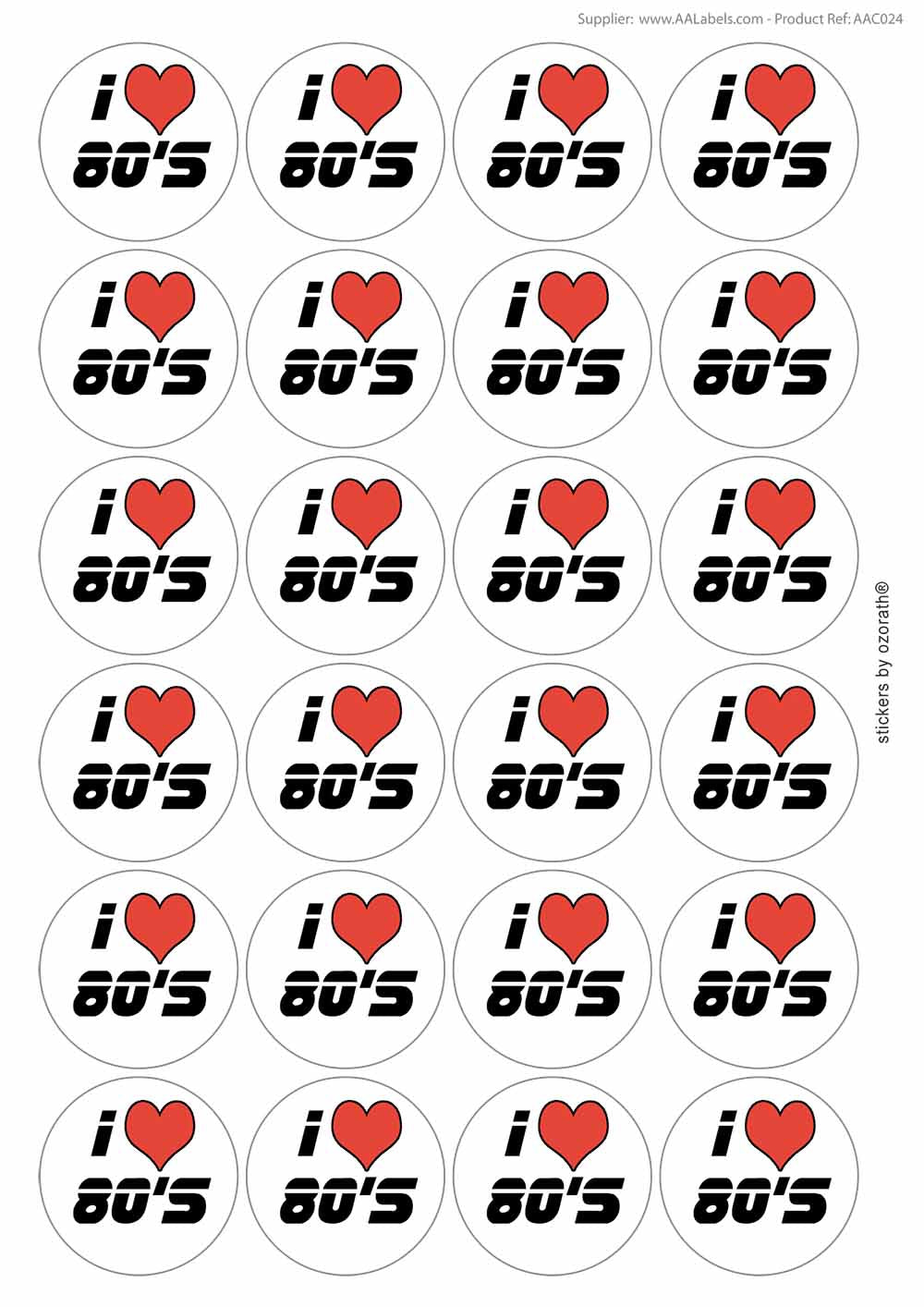 A picture of an A4 sheet of matte paper stickers