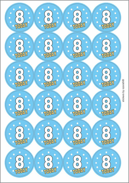 A picture of an A4 sheet of matte paper stickers