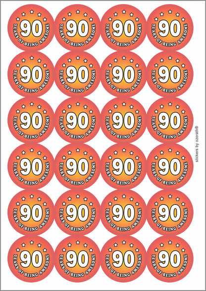 A picture of an A4 sheet of matte paper stickers