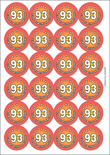 A picture of an A4 sheet of matte paper stickers