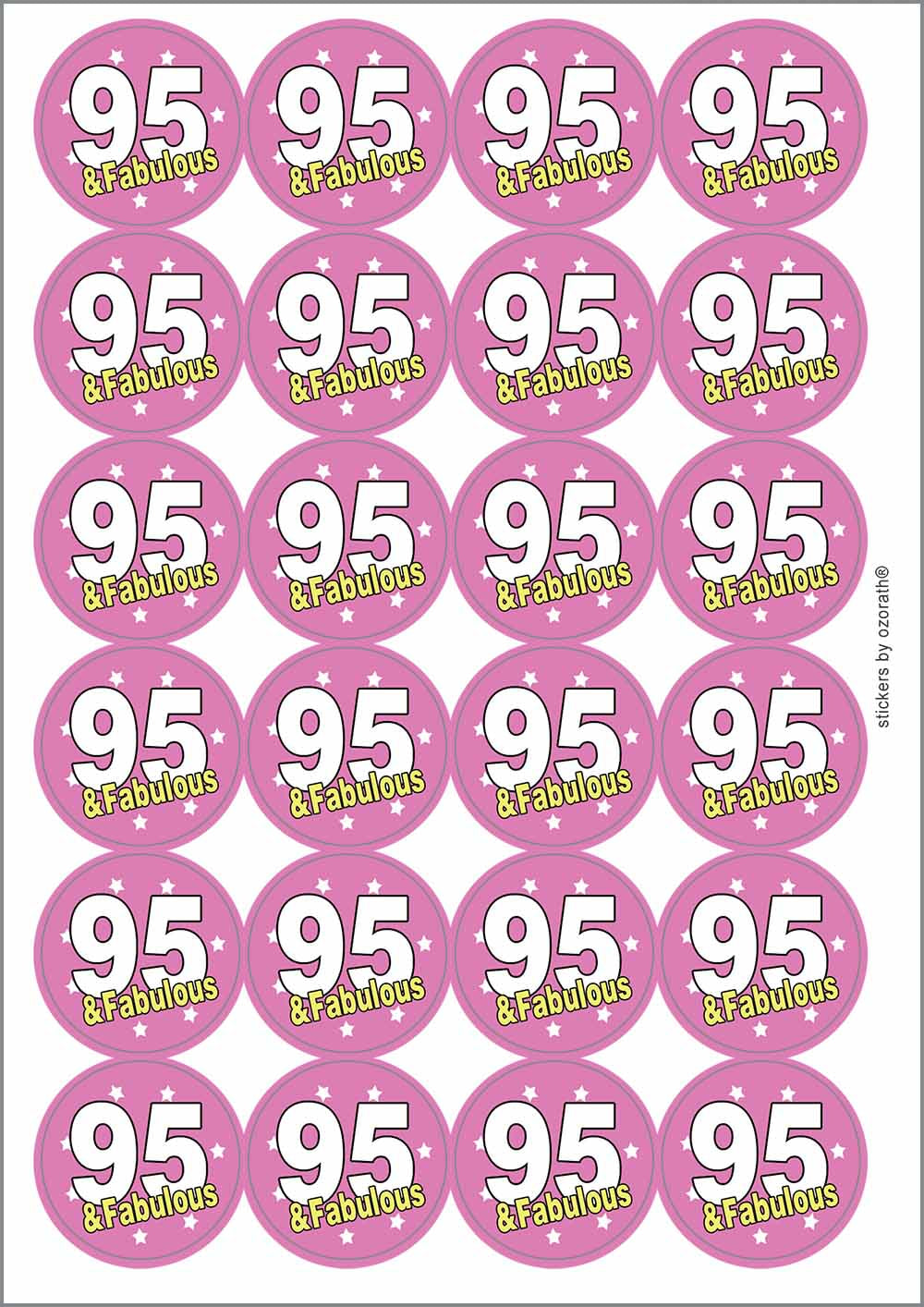 A picture of an A4 sheet of matte paper stickers