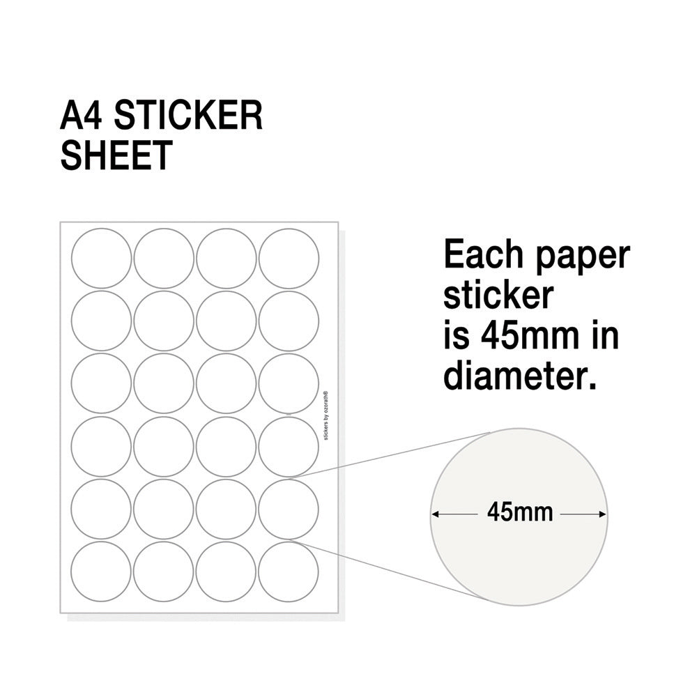 A picture of an A4 sheet with product dimensions for scale