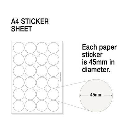 A picture of an A4 sheet with product dimensions for scale