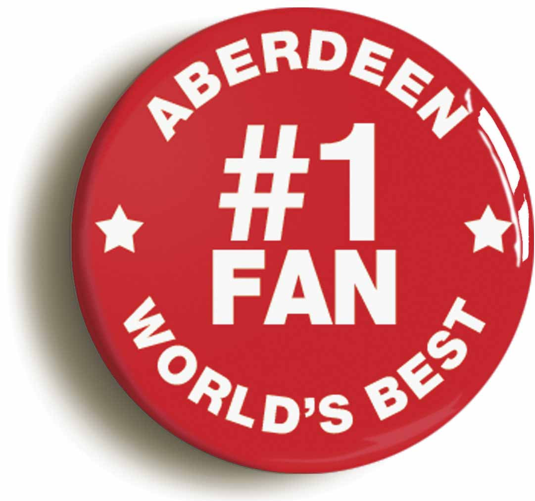 A picture of the front of the product, titled Aberdeen #1 Fan Button Pin Badge