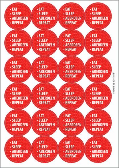 A picture of an A4 sheet of matte paper stickers