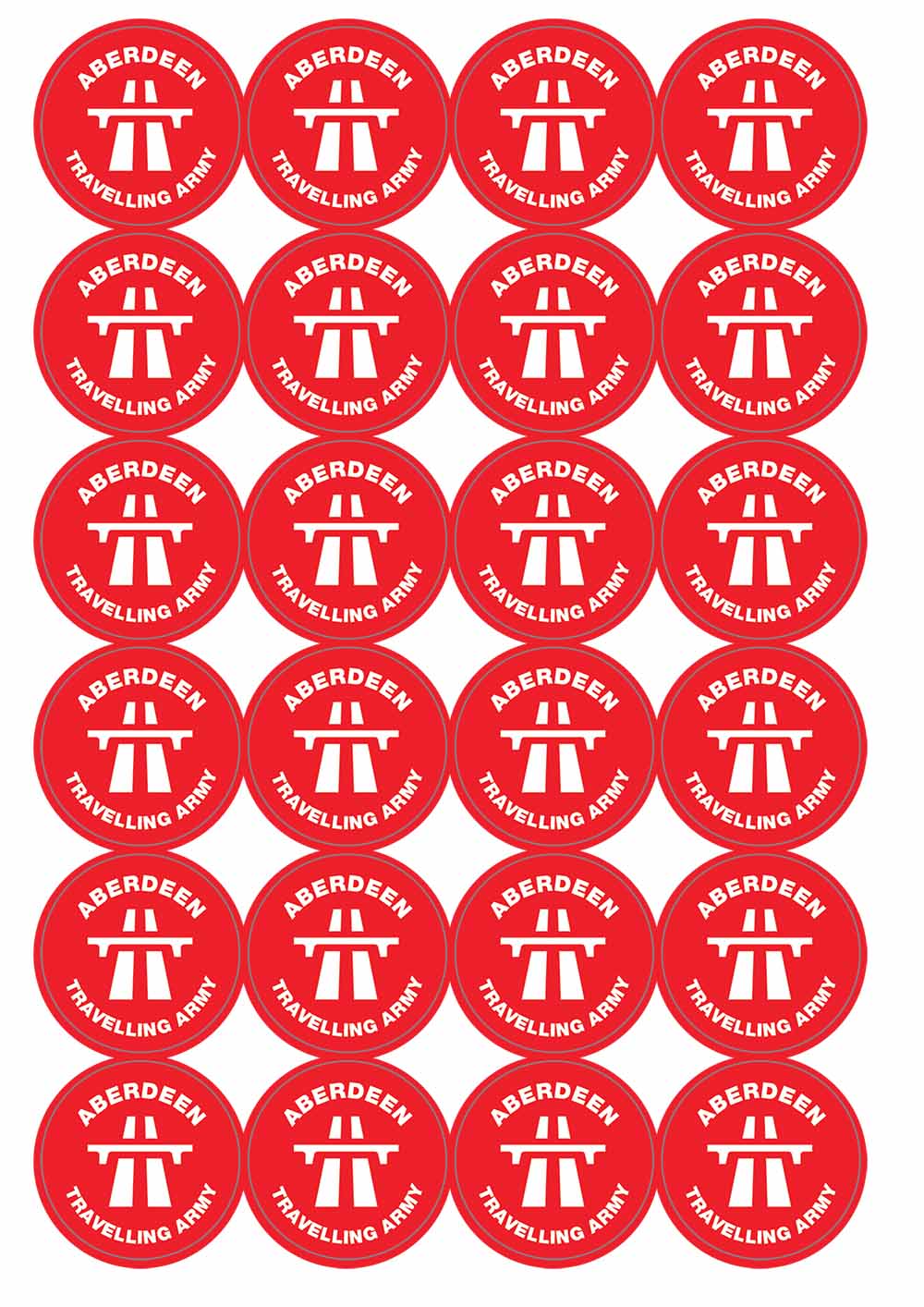 A picture of an A4 sheet of matte paper stickers