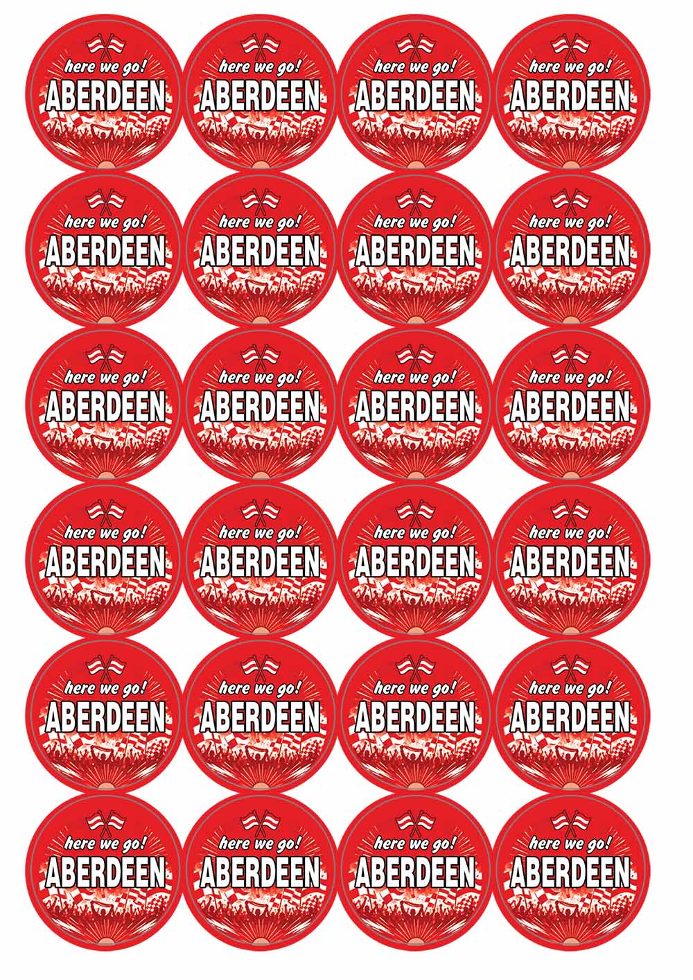 A picture of an A4 sheet of matte paper stickers