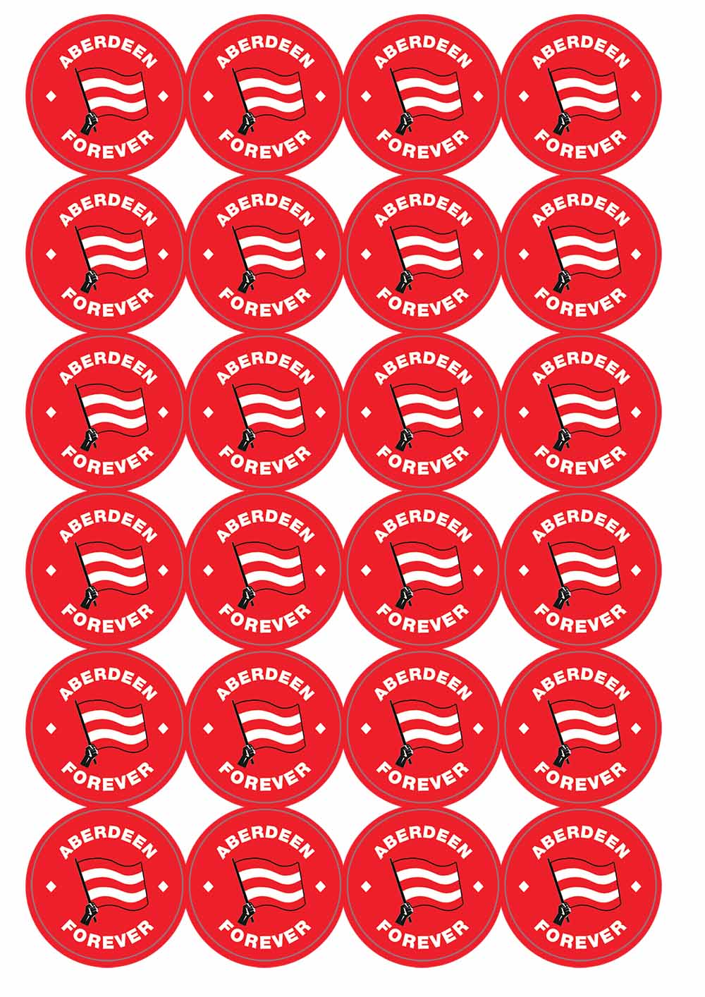 A picture of an A4 sheet of matte paper stickers