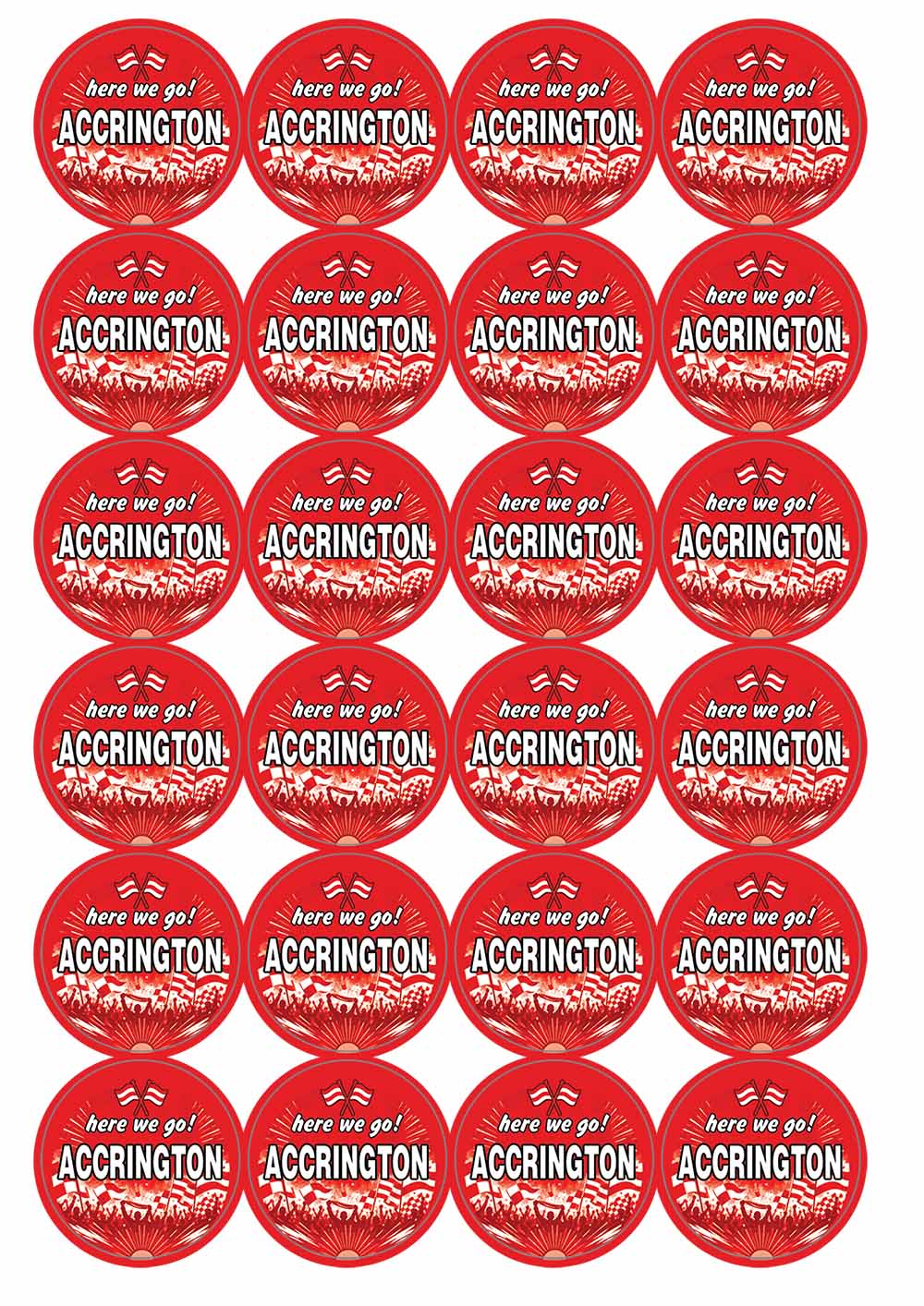 A picture of an A4 sheet of matte paper stickers