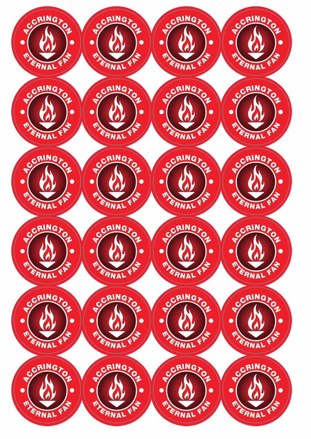 A picture of an A4 sheet of matte paper stickers