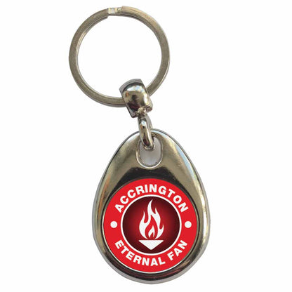 An image of a plain metal keyring