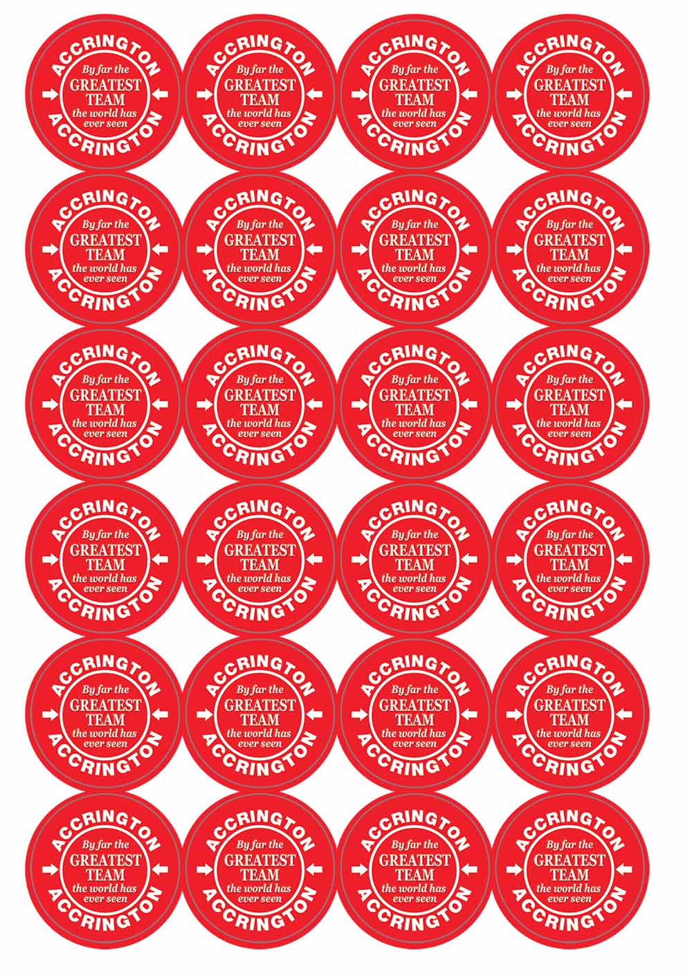 A picture of an A4 sheet of matte paper stickers