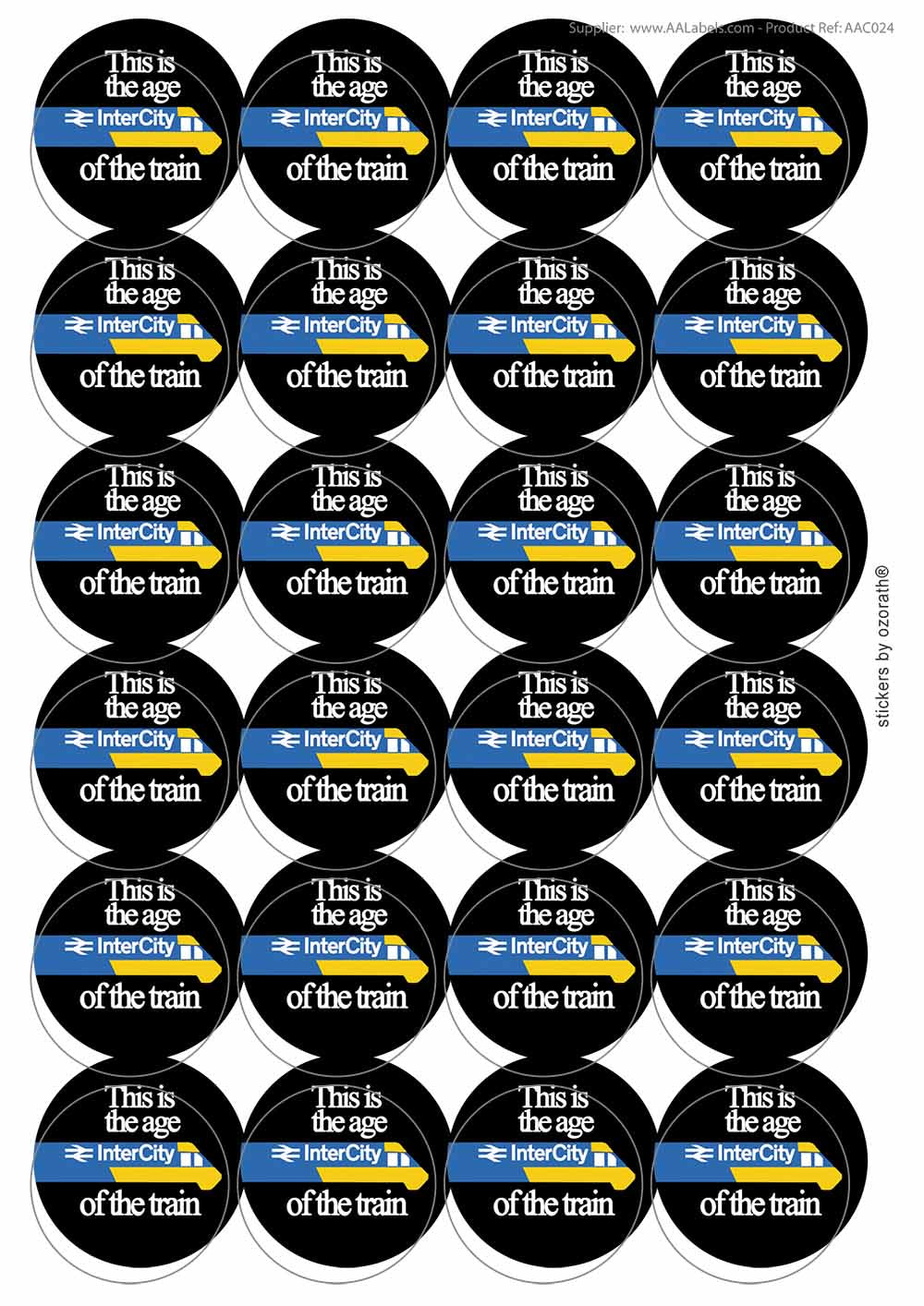 A picture of an A4 sheet of matte paper stickers