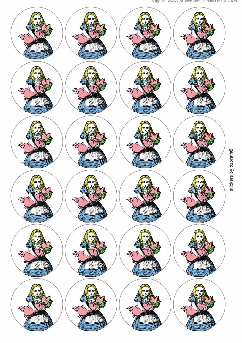 A picture of an A4 sheet of matte paper stickers