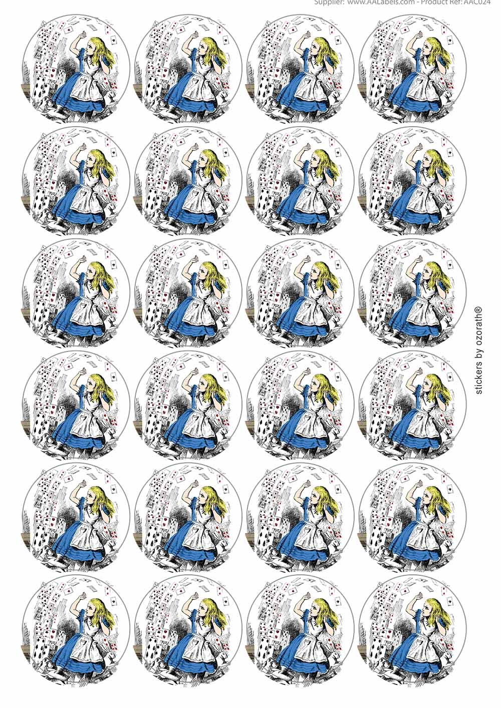 A picture of an A4 sheet of matte paper stickers