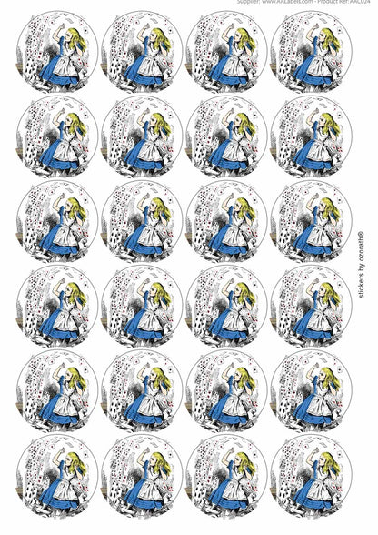 A picture of an A4 sheet of matte paper stickers