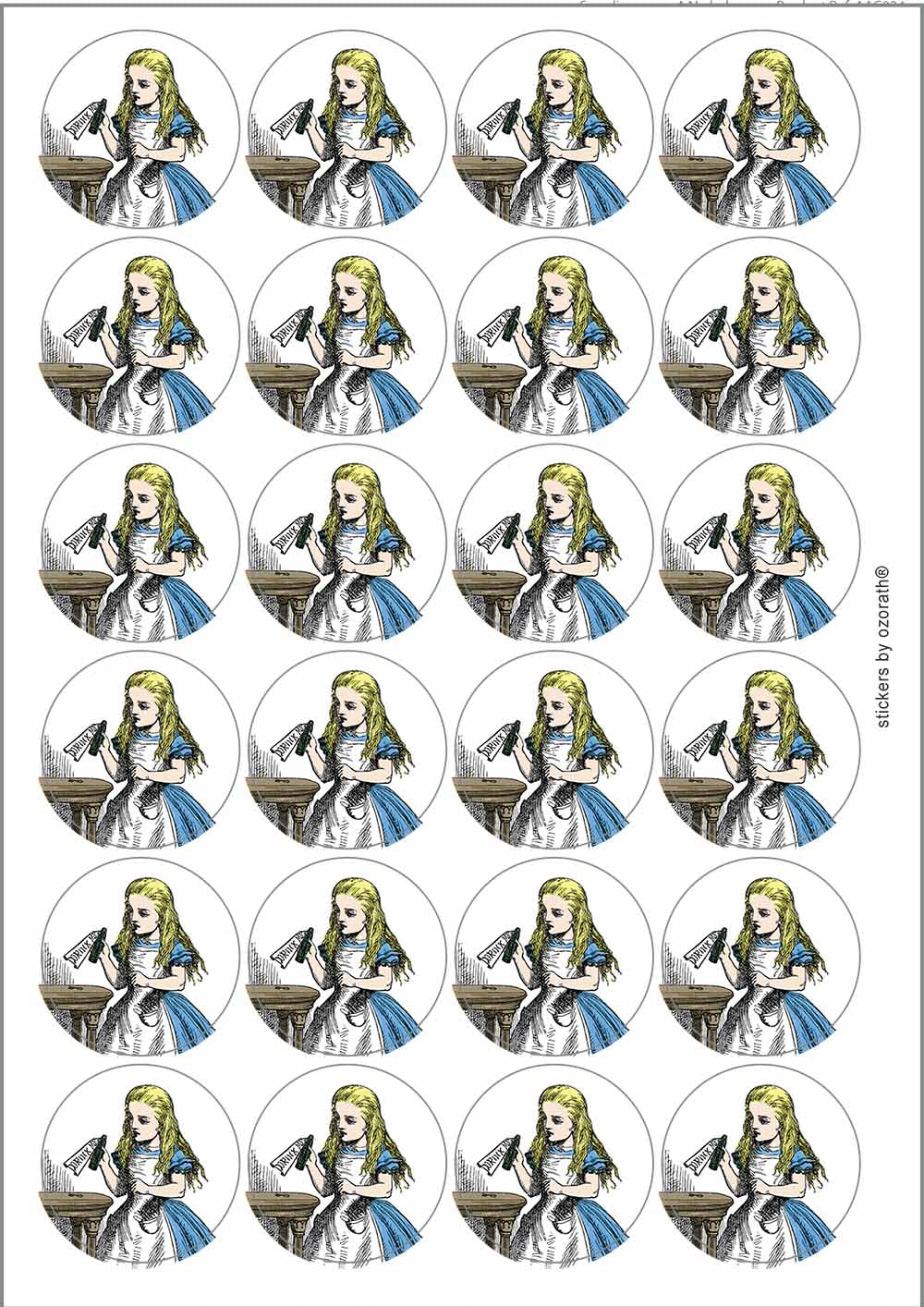 A picture of an A4 sheet of matte paper stickers