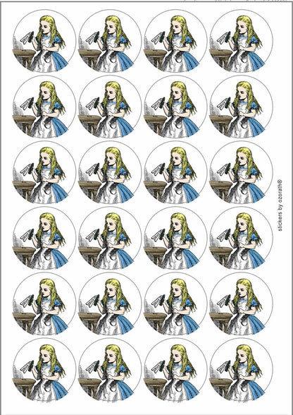 A picture of an A4 sheet of matte paper stickers