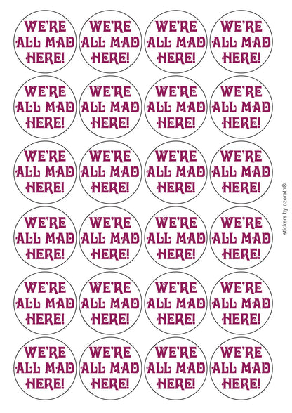 A picture of an A4 sheet of matte paper stickers