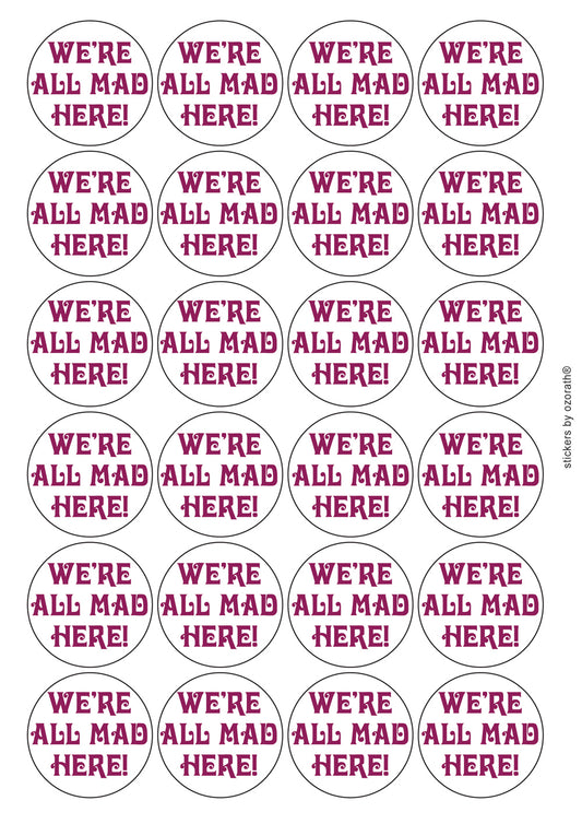 A picture of an A4 sheet of matte paper stickers
