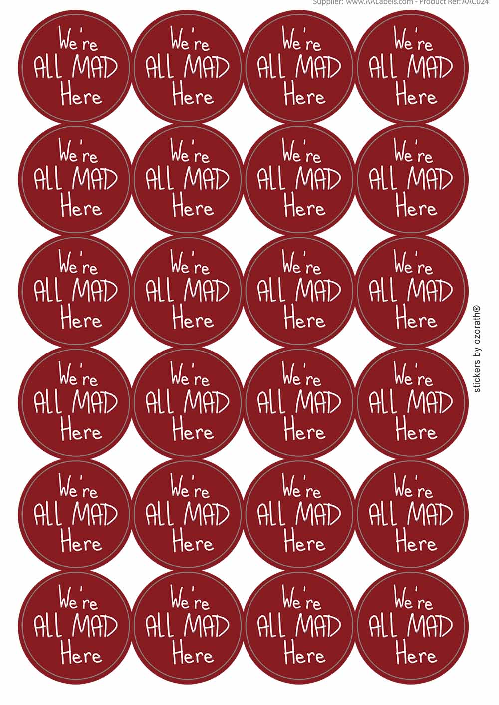 A picture of an A4 sheet of matte paper stickers