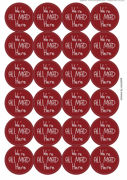 A picture of an A4 sheet of matte paper stickers