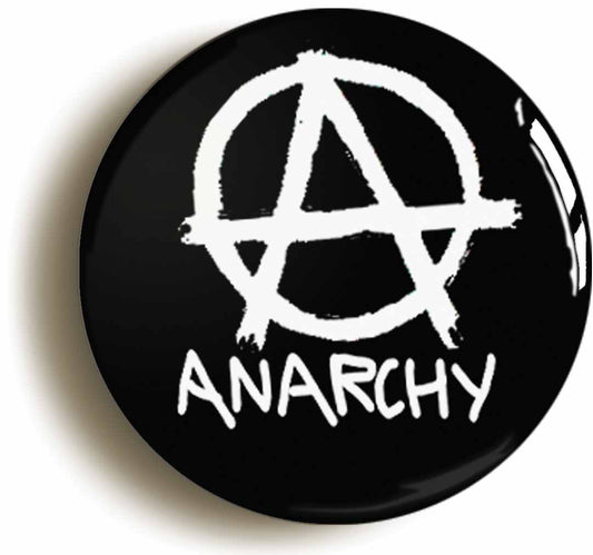 A picture of the front of the product, titled Punk Anarchy Circular 50mm Fridge Magnet