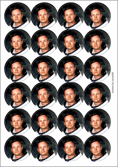 A picture of an A4 sheet of matte paper stickers