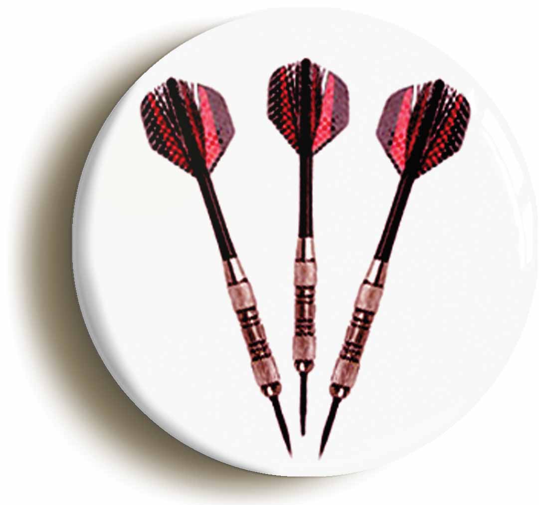 A picture of the front of the product, titled Darts Dart Novelty Gift Button Pin Badge
